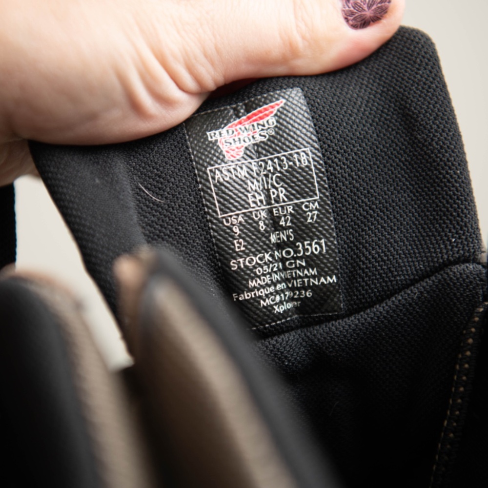 RED WING TruHiker Mens Sz 9 Steel Toe Waterproof Work Boots Hiking Campcore Gorp - Picture 4 of 7